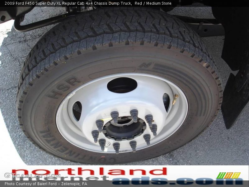 Red / Medium Stone 2009 Ford F450 Super Duty XL Regular Cab 4x4 Chassis Dump Truck