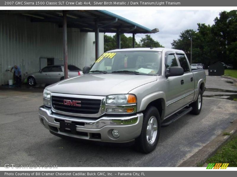 Silver Birch Metallic / Dark Titanium/Light Titanium 2007 GMC Sierra 1500 Classic SLT Crew Cab 4x4