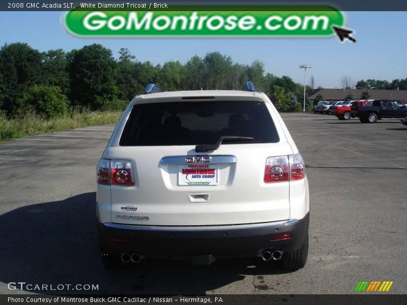 White Diamond Tricoat / Brick 2008 GMC Acadia SLT
