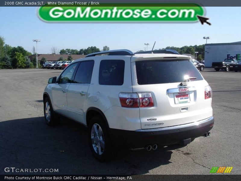 White Diamond Tricoat / Brick 2008 GMC Acadia SLT