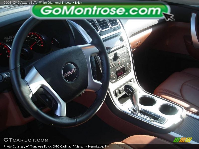 White Diamond Tricoat / Brick 2008 GMC Acadia SLT