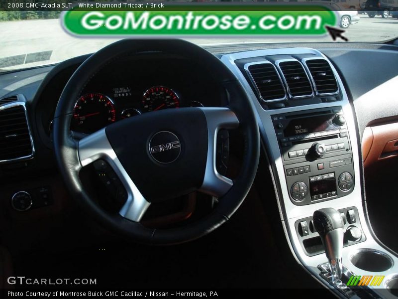 White Diamond Tricoat / Brick 2008 GMC Acadia SLT