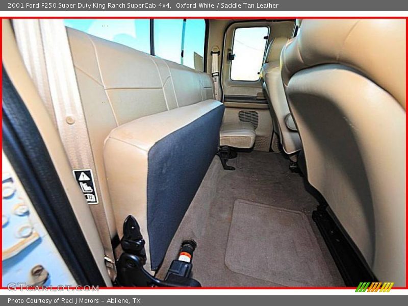 Oxford White / Saddle Tan Leather 2001 Ford F250 Super Duty King Ranch SuperCab 4x4