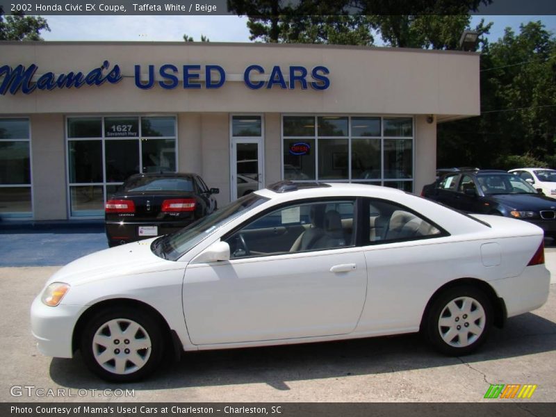 Taffeta White / Beige 2002 Honda Civic EX Coupe