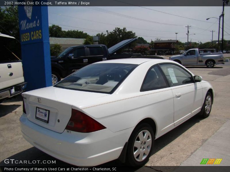 Taffeta White / Beige 2002 Honda Civic EX Coupe