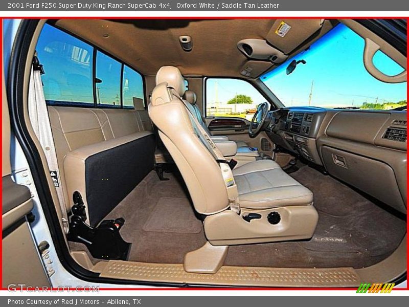 Oxford White / Saddle Tan Leather 2001 Ford F250 Super Duty King Ranch SuperCab 4x4