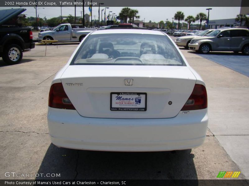 Taffeta White / Beige 2002 Honda Civic EX Coupe