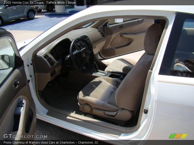 Taffeta White / Beige 2002 Honda Civic EX Coupe