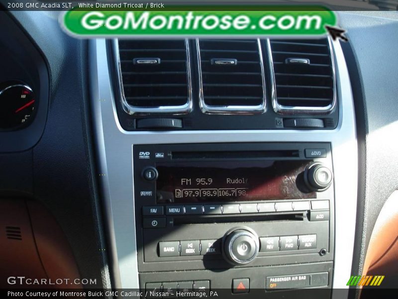 White Diamond Tricoat / Brick 2008 GMC Acadia SLT
