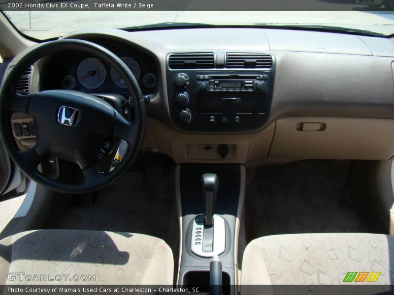 Taffeta White / Beige 2002 Honda Civic EX Coupe