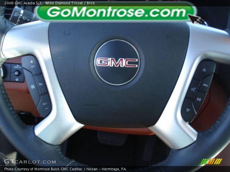 White Diamond Tricoat / Brick 2008 GMC Acadia SLT