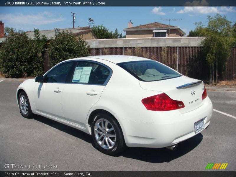 Ivory Pearl White / Stone 2008 Infiniti G 35 Journey Sedan