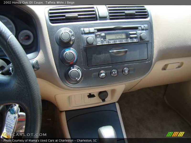 Taffeta White / Beige 2002 Honda Civic EX Coupe