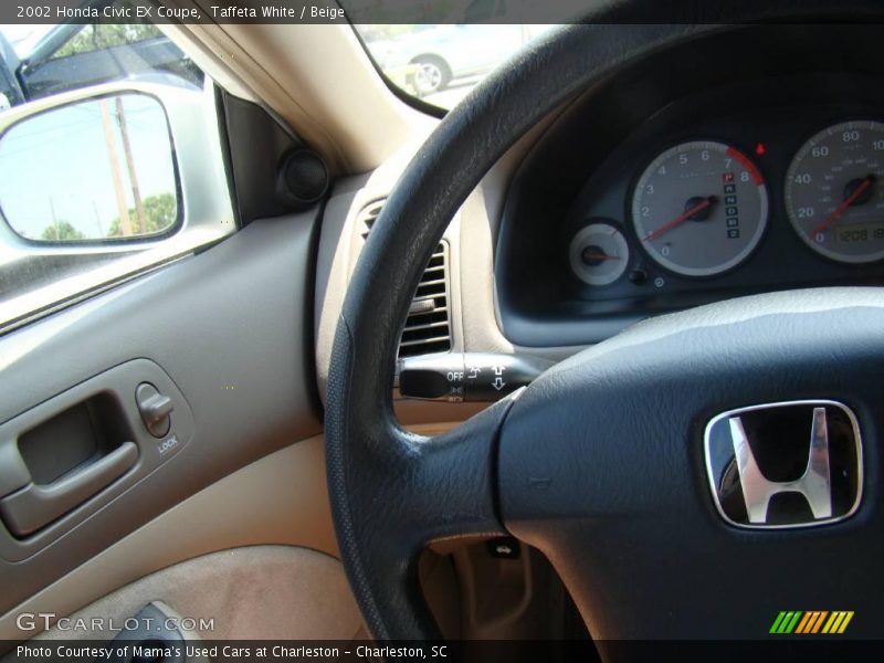 Taffeta White / Beige 2002 Honda Civic EX Coupe