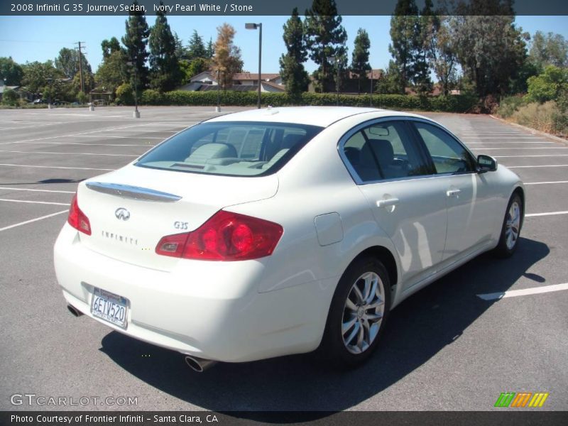 Ivory Pearl White / Stone 2008 Infiniti G 35 Journey Sedan