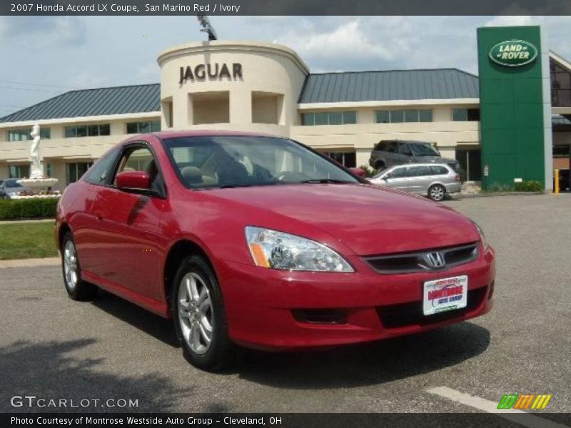 San Marino Red / Ivory 2007 Honda Accord LX Coupe