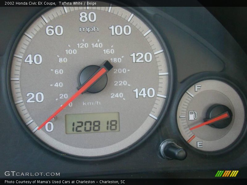 Taffeta White / Beige 2002 Honda Civic EX Coupe