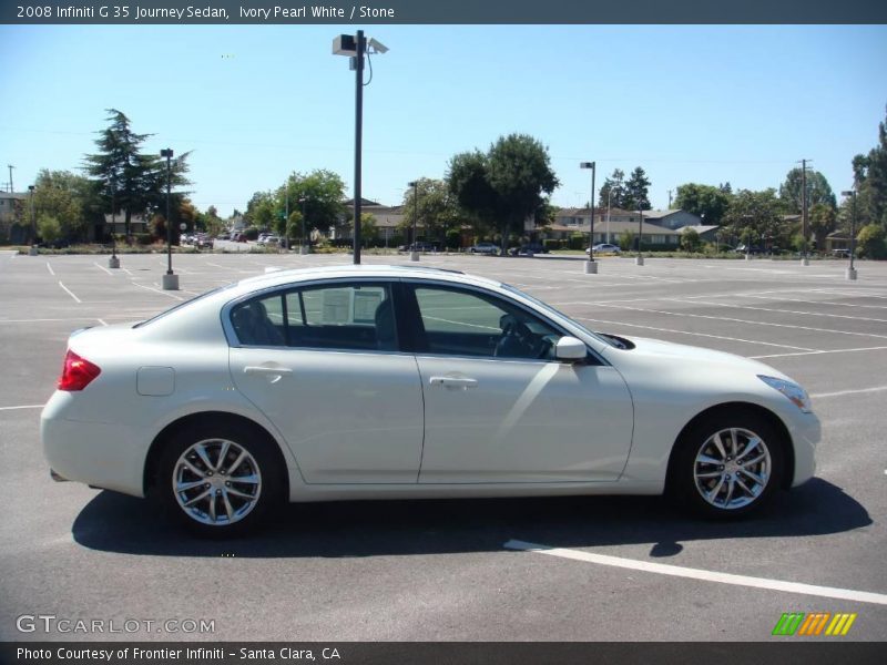 Ivory Pearl White / Stone 2008 Infiniti G 35 Journey Sedan