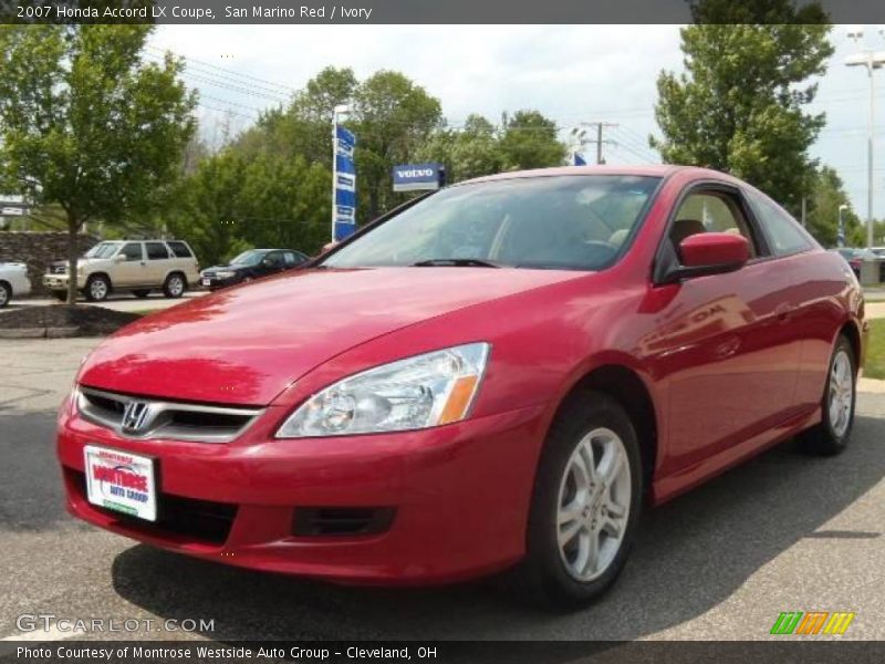 San Marino Red / Ivory 2007 Honda Accord LX Coupe