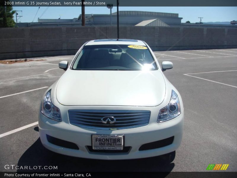 Ivory Pearl White / Stone 2008 Infiniti G 35 Journey Sedan