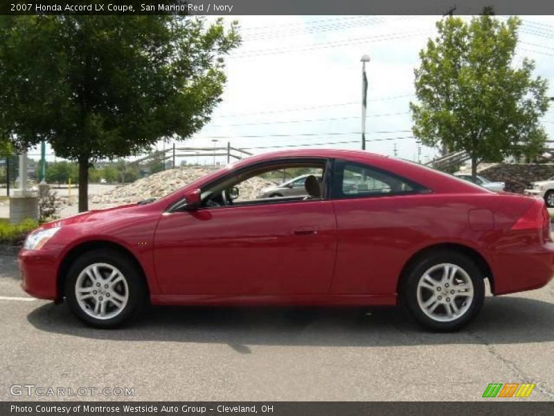 San Marino Red / Ivory 2007 Honda Accord LX Coupe