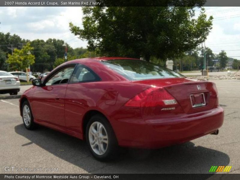 San Marino Red / Ivory 2007 Honda Accord LX Coupe