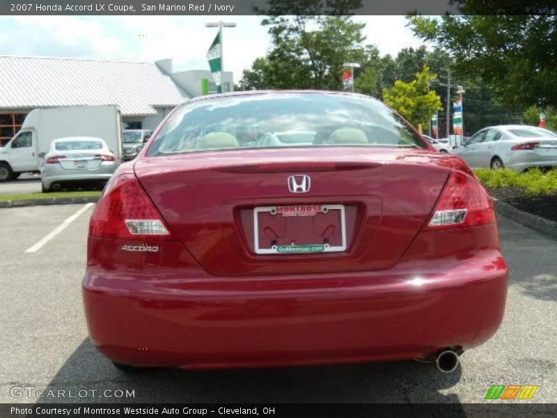 San Marino Red / Ivory 2007 Honda Accord LX Coupe