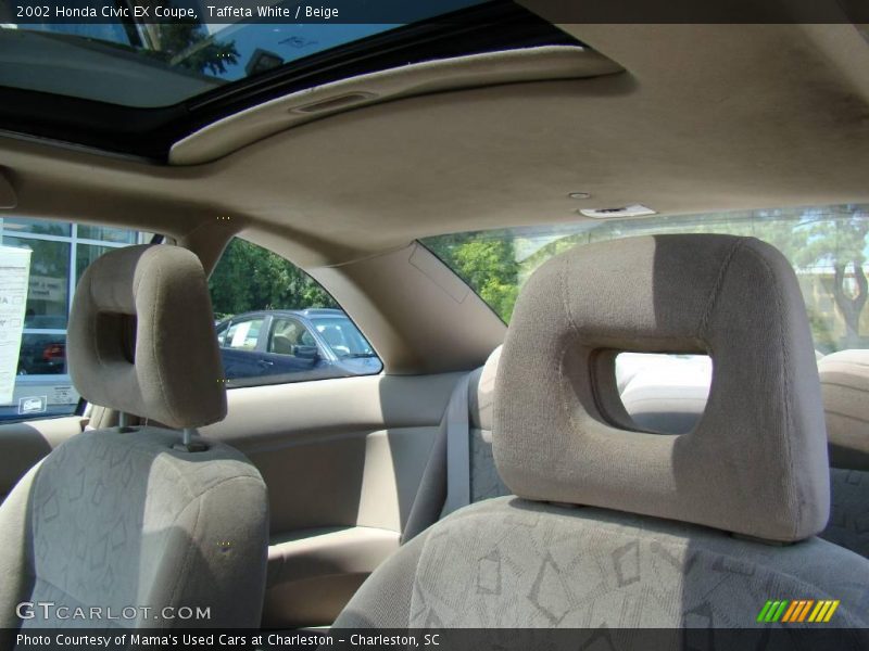 Taffeta White / Beige 2002 Honda Civic EX Coupe