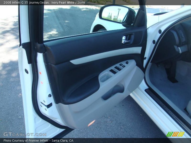 Ivory Pearl White / Stone 2008 Infiniti G 35 Journey Sedan