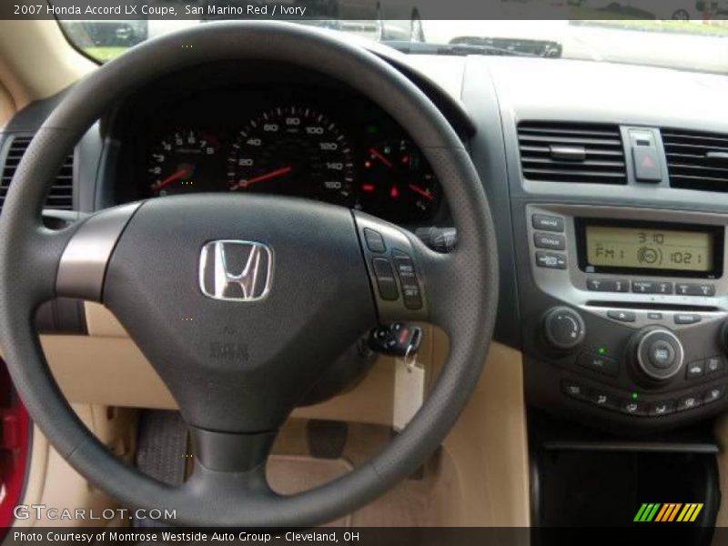 San Marino Red / Ivory 2007 Honda Accord LX Coupe