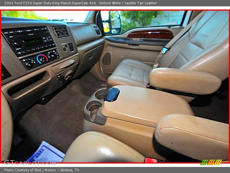 Oxford White / Saddle Tan Leather 2001 Ford F250 Super Duty King Ranch SuperCab 4x4