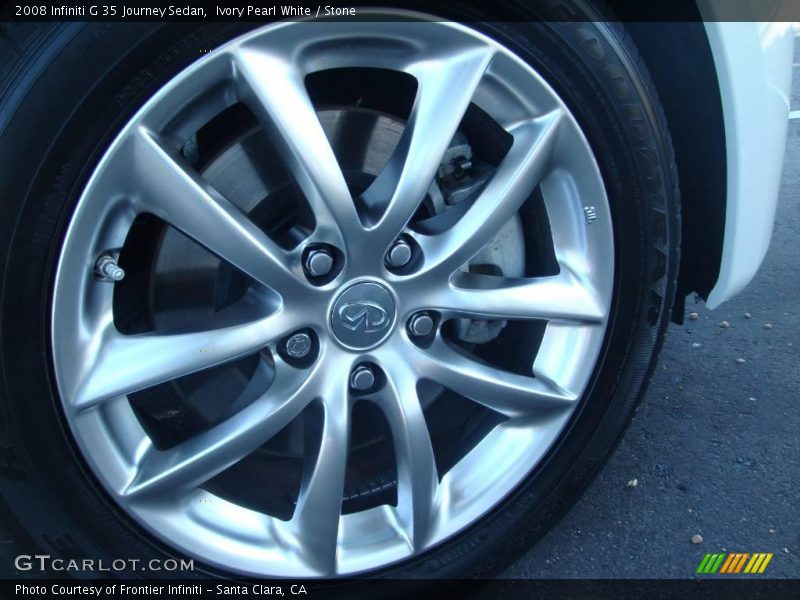 Ivory Pearl White / Stone 2008 Infiniti G 35 Journey Sedan