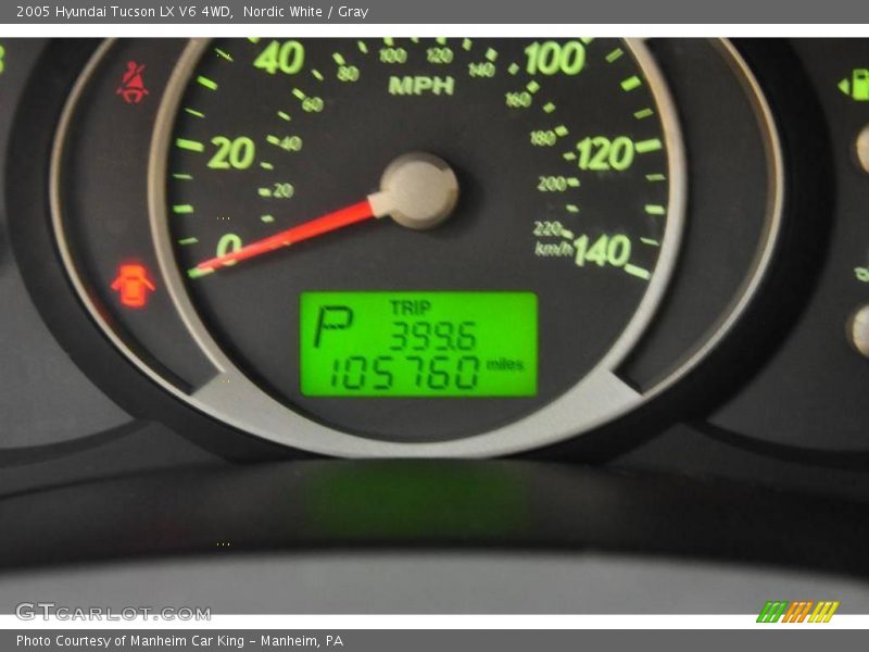 Nordic White / Gray 2005 Hyundai Tucson LX V6 4WD