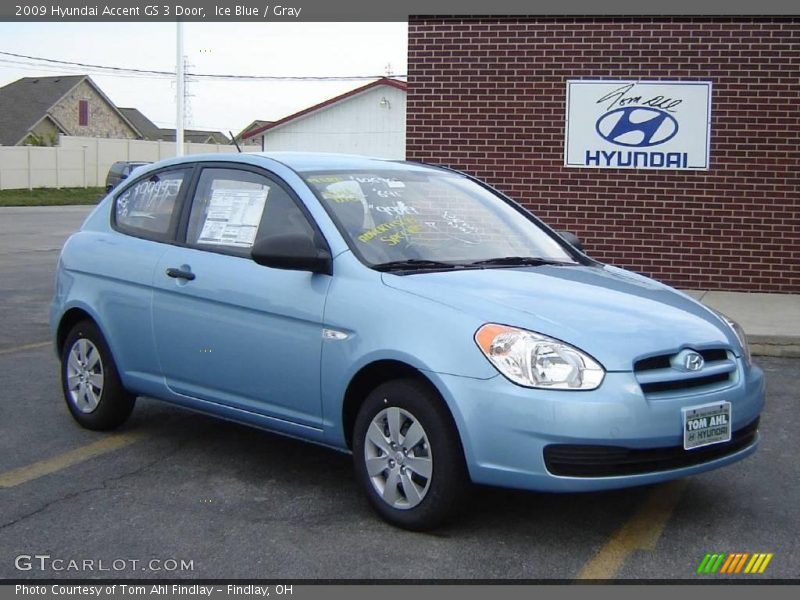 Ice Blue / Gray 2009 Hyundai Accent GS 3 Door