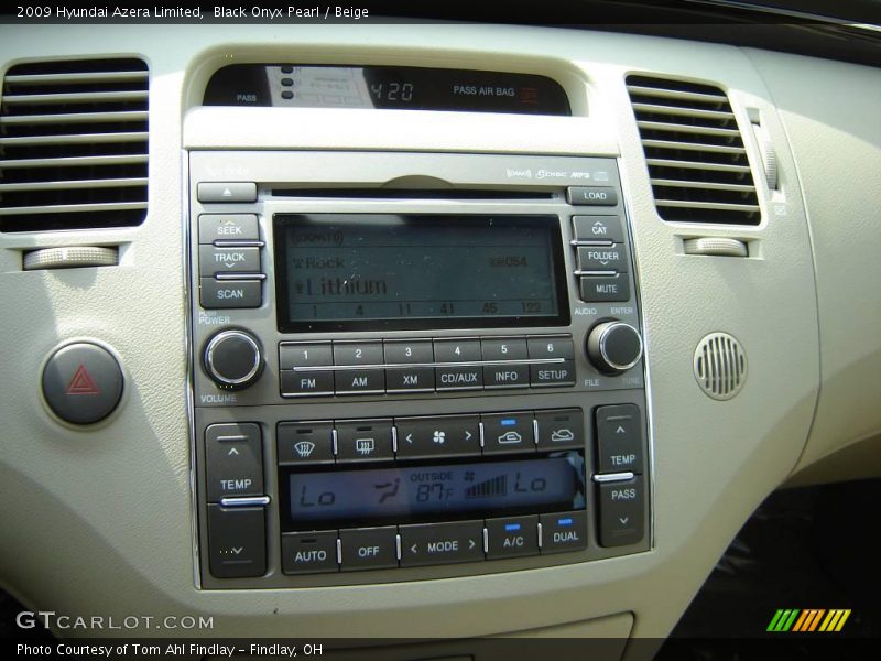 Black Onyx Pearl / Beige 2009 Hyundai Azera Limited