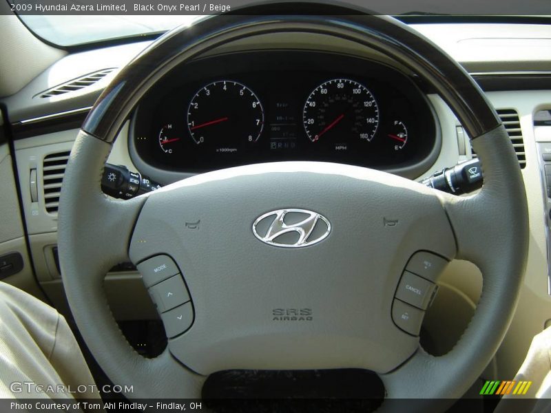 Black Onyx Pearl / Beige 2009 Hyundai Azera Limited