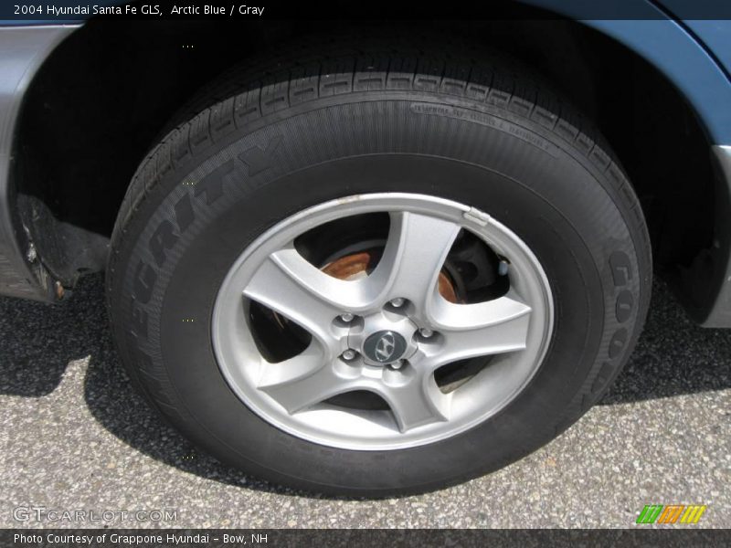 Arctic Blue / Gray 2004 Hyundai Santa Fe GLS