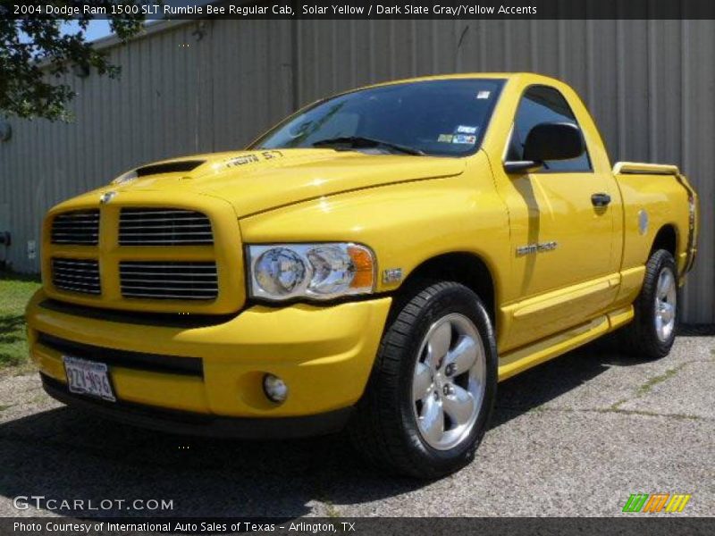Solar Yellow / Dark Slate Gray/Yellow Accents 2004 Dodge Ram 1500 SLT Rumble Bee Regular Cab