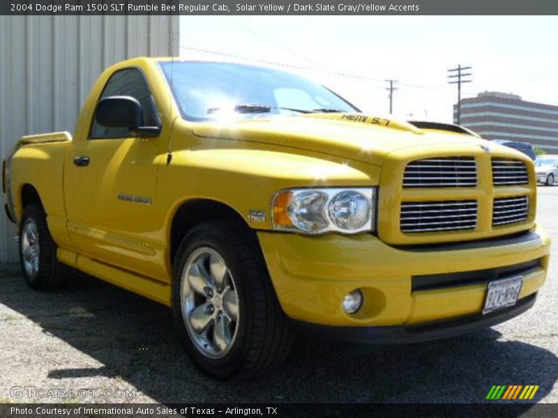 Solar Yellow / Dark Slate Gray/Yellow Accents 2004 Dodge Ram 1500 SLT Rumble Bee Regular Cab