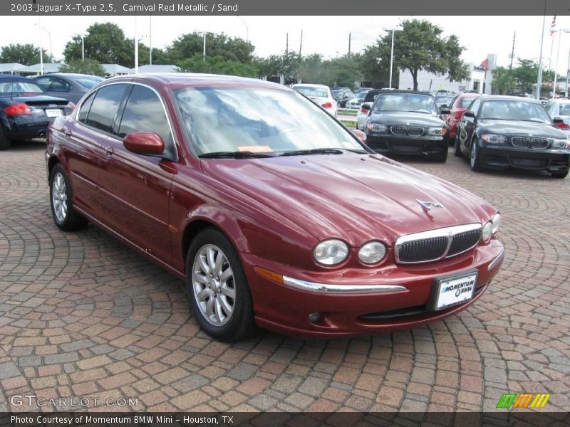 Carnival Red Metallic / Sand 2003 Jaguar X-Type 2.5