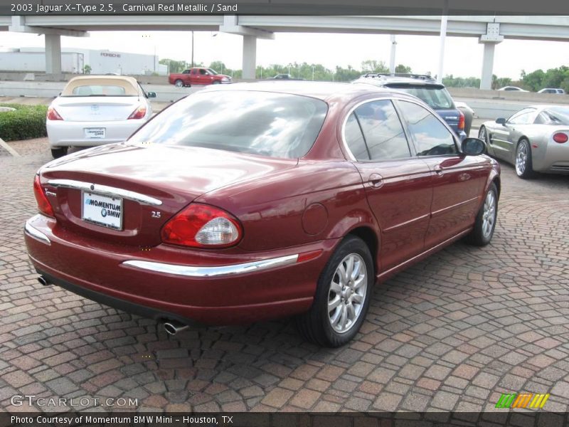 Carnival Red Metallic / Sand 2003 Jaguar X-Type 2.5