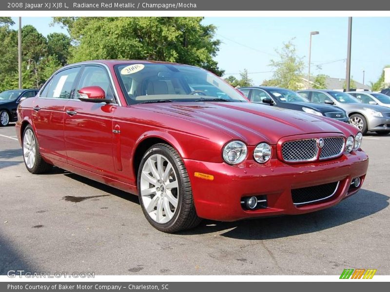 Radiance Red Metallic / Champagne/Mocha 2008 Jaguar XJ XJ8 L
