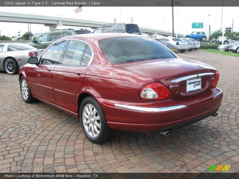 Carnival Red Metallic / Sand 2003 Jaguar X-Type 2.5
