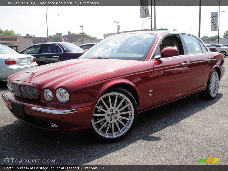 Radiance Red Metallic / Champagne 2007 Jaguar XJ XJR