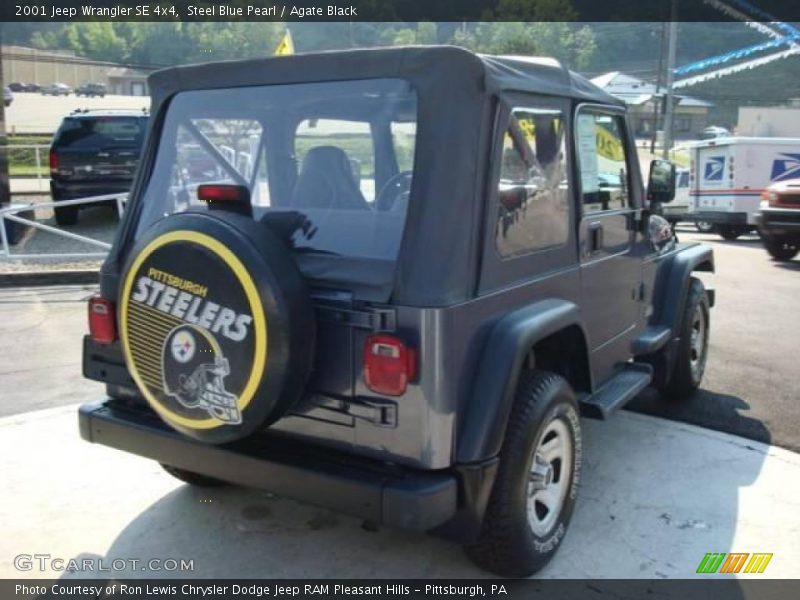 Steel Blue Pearl / Agate Black 2001 Jeep Wrangler SE 4x4