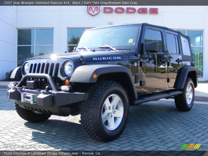 Black / Dark Slate Gray/Medium Slate Gray 2007 Jeep Wrangler Unlimited Rubicon 4x4