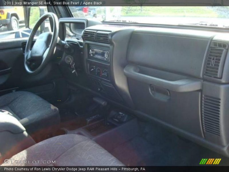 Steel Blue Pearl / Agate Black 2001 Jeep Wrangler SE 4x4