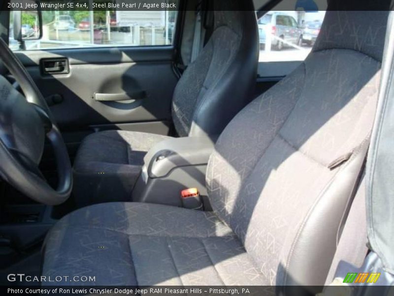 Steel Blue Pearl / Agate Black 2001 Jeep Wrangler SE 4x4
