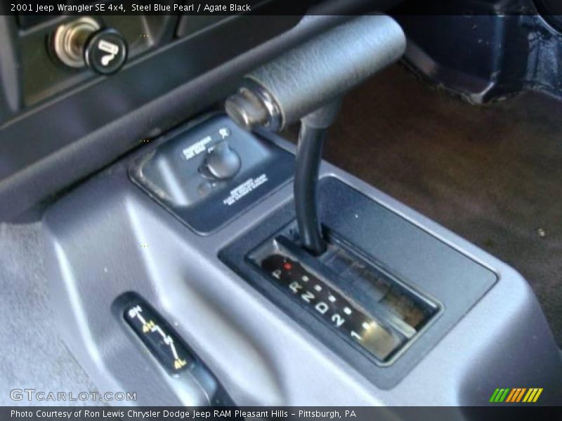 Steel Blue Pearl / Agate Black 2001 Jeep Wrangler SE 4x4