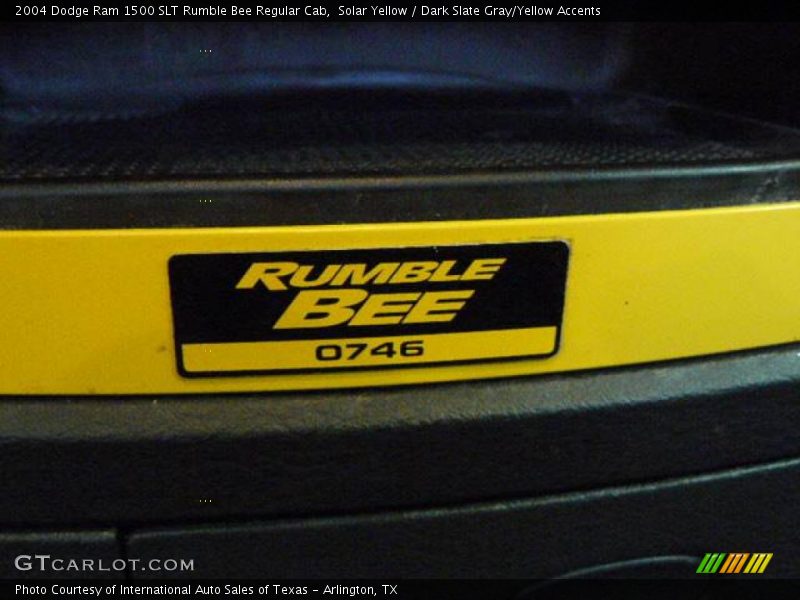 Solar Yellow / Dark Slate Gray/Yellow Accents 2004 Dodge Ram 1500 SLT Rumble Bee Regular Cab